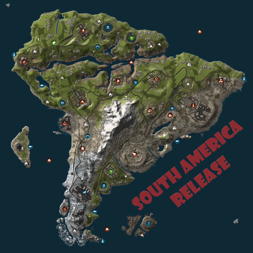 South America Release Map